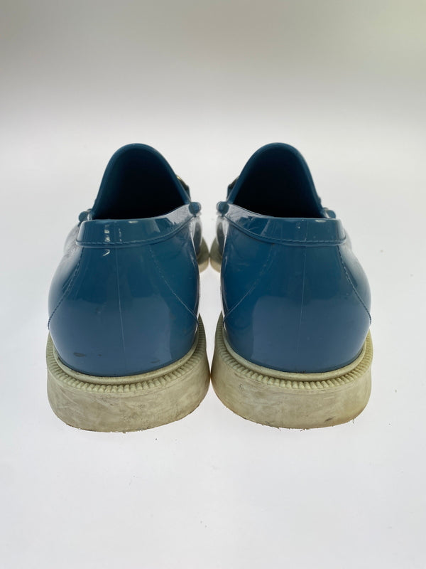 【中古品】【メンズ】 GUCCI グッチ ラバーホースビットローファー 靴 164-260519-yn-11-min サイズ：9 カラー：ブルー系 万代Net店