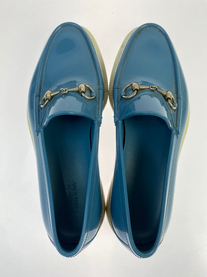 【中古品】【メンズ】 GUCCI グッチ ラバーホースビットローファー 靴 164-260519-yn-11-min サイズ：9 カラー：ブルー系 万代Net店