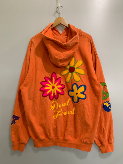 【中古品】【メンズ】 XLARGE エクストララージ FLOWER PULLOVER HOODIE 101224012009 プルオーバー パーカー フーディー メンズ トップス フード付きトレーナー 142-260518-em-39-min サイズ：L カラー：オレンジ 万代Net店