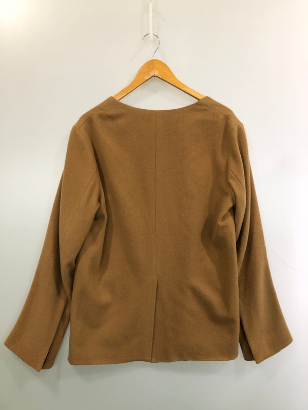 【中古品】【メンズ】 BED J.W. FORD ベッドフォード COLLARLESS WOOL TAILORED JACKET 17W-B-JK04 ノーカラーウールテーラードジャケット アウター 140-260519-yn-27-min サイズ：2 カラー：ブラウン系 万代Net店