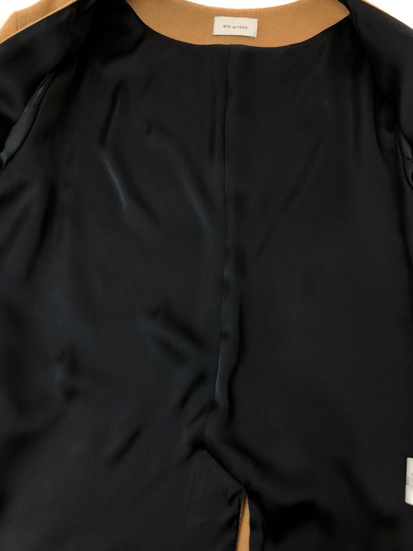 【中古品】【メンズ】 BED J.W. FORD ベッドフォード COLLARLESS WOOL TAILORED JACKET 17W-B-JK04 ノーカラーウールテーラードジャケット アウター 140-260519-yn-27-min サイズ：2 カラー：ブラウン系 万代Net店