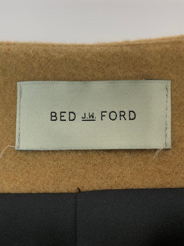 【中古品】【メンズ】 BED J.W. FORD ベッドフォード COLLARLESS WOOL TAILORED JACKET 17W-B-JK04 ノーカラーウールテーラードジャケット アウター 140-260519-yn-27-min サイズ：2 カラー：ブラウン系 万代Net店