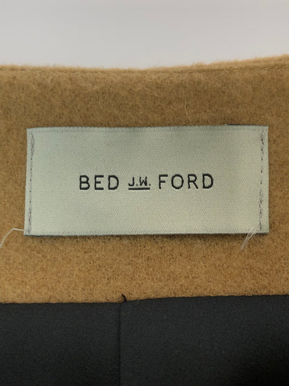 【中古品】【メンズ】 BED J.W. FORD ベッドフォード COLLARLESS WOOL TAILORED JACKET 17W-B-JK04 ノーカラーウールテーラードジャケット アウター 140-260519-yn-27-min サイズ：2 カラー：ブラウン系 万代Net店
