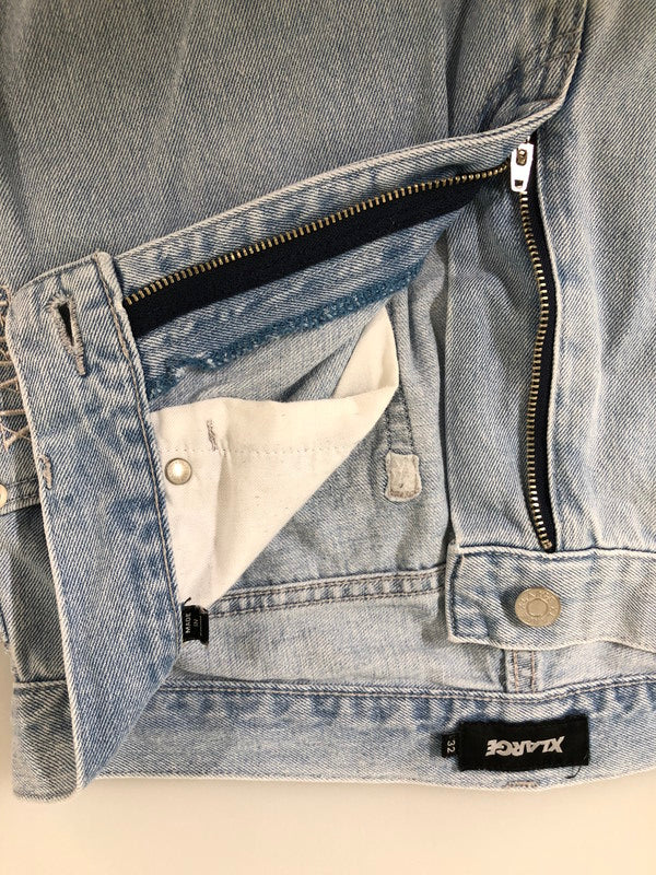 【中古品】【メンズ】 X-LARGE エクストララージ 01201613 EMBROIDERY DENIM PANT デニムパンツ ボトムス 153-260520-AS-26-min サイズ：32inch カラー：ライトインディゴ 万代Net店