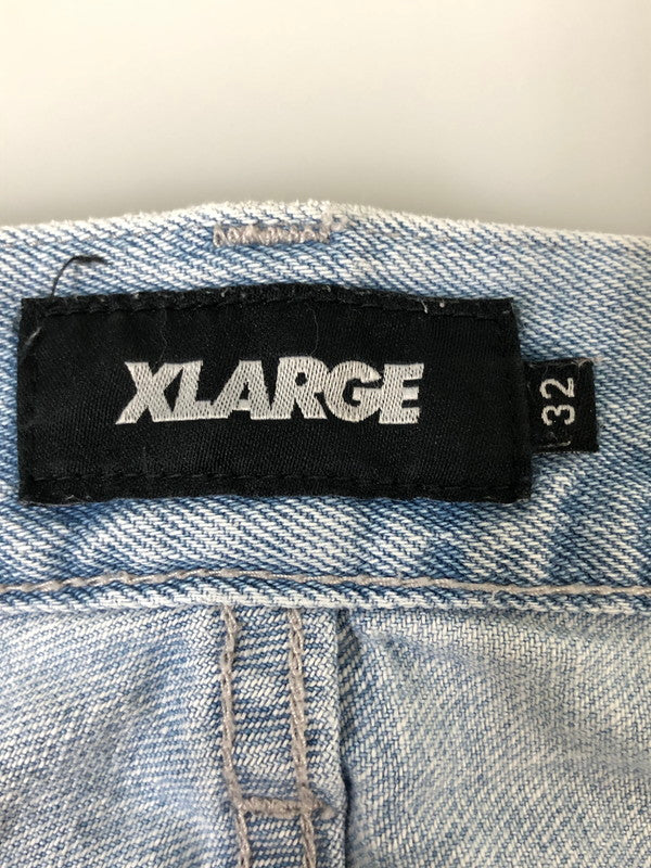 【中古品】【メンズ】 X-LARGE エクストララージ 01201613 EMBROIDERY DENIM PANT デニムパンツ ボトムス 153-260520-AS-26-min サイズ：32inch カラー：ライトインディゴ 万代Net店