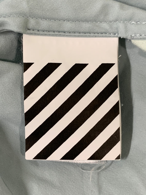 【現状渡し品】【メンズ】 OFF WHITE オフホワイト OMGA079E19D22002 19SS DOUBLE SHIRT ダブルシャツ 142-260516-zi-01-min サイズ：M カラー：ライトブルー 万代Net店