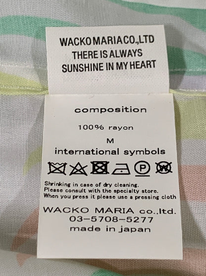 【中古品】【メンズ】 WACKO MARIA ワコマリア 23SS LEAF HAWAIIAN SHIRT 半袖 リーフ ハワイアン シャツ メンズ トップス 142-260515-em-16-min サイズ：M カラー：ホワイト系 万代Net店