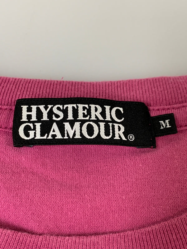 【中古品】【メンズ】 HYSTERIC GLAMOUR ヒステリックグラマー GIRL POSTER TEE ガール ポスター 半袖Tシャツ メンズ トップス 140-260518-em-43-min サイズ：M カラー：ピンク 万代Net店