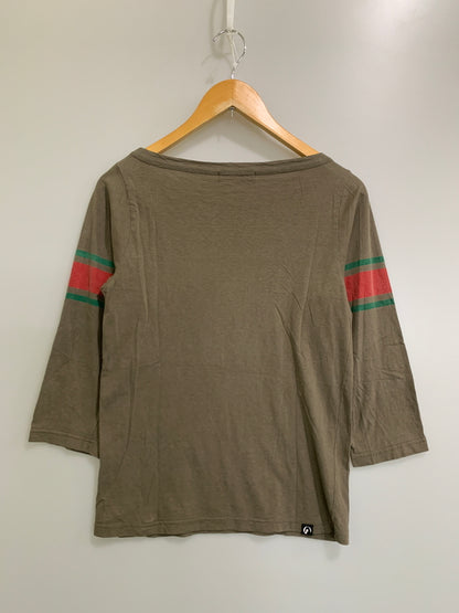 【中古品】【メンズ】 HYSTERIC GLAMOUR ヒステリックグラマー RAGRAN TEE ラグラン Tシャツ メンズ トップス 140-260518-em-42-min サイズ：FREE カラー：カーキ 万代Net店
