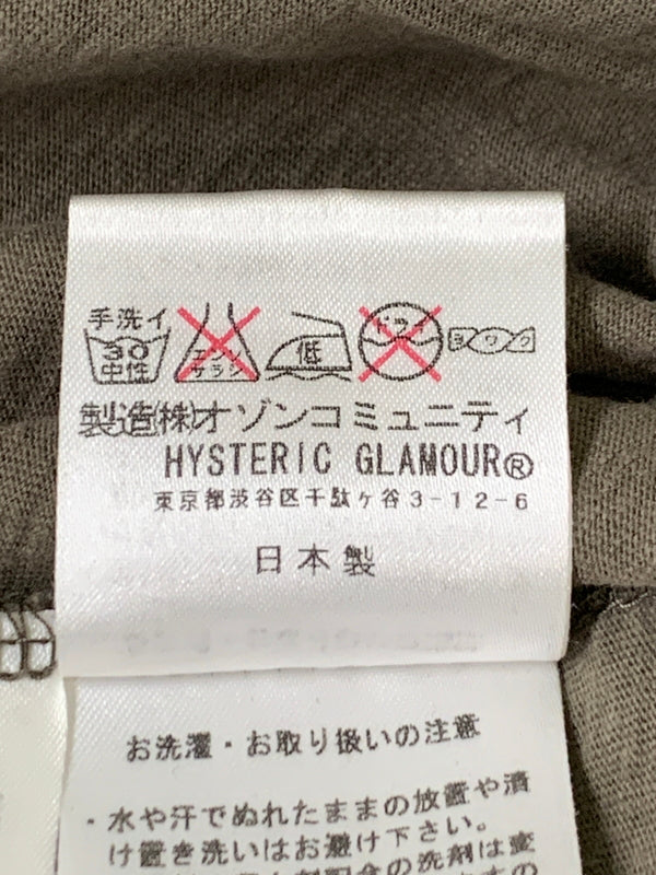 【中古品】【メンズ】 HYSTERIC GLAMOUR ヒステリックグラマー RAGRAN TEE ラグラン Tシャツ メンズ トップス 140-260518-em-42-min サイズ：FREE カラー：カーキ 万代Net店