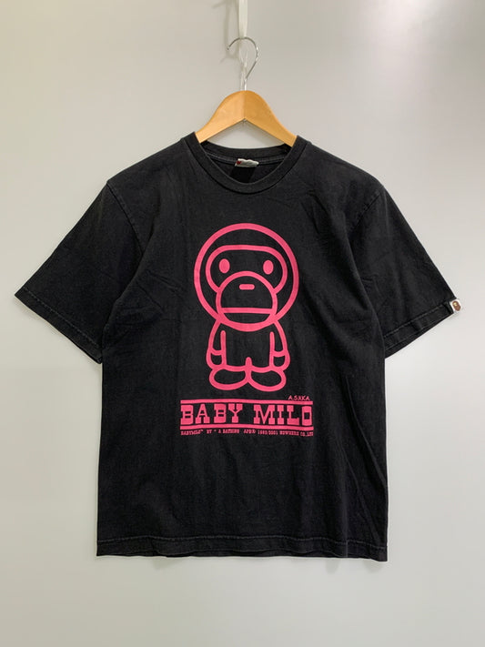【中古品】【メンズ】 A BATHING APE アベイシングエイプ 00'S BABY MILO TEE Tシャツ 142-260516-zi-15-min サイズ：M カラー：ブラック 万代Net店
