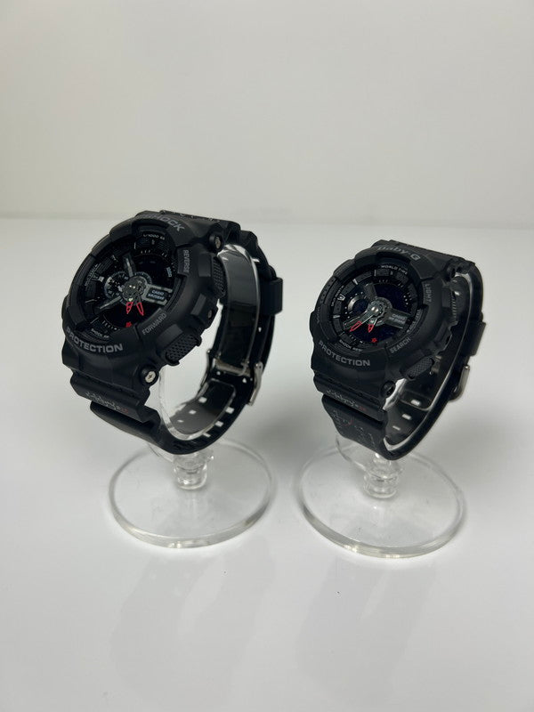 【中古美品】【メンズ/レディース】 CASIO カシオ G-SHOCK/BABY-G G Presents Lover's Collection LOV-21A-1ADR ジーショック ベイビージー ラバーズコレクション アナデジ クォーツ 逆輸入海外モデル ラバコレ 196-260612-kk-08-hon カラー：ブラック 万代Net店