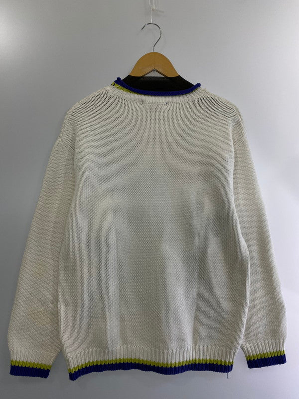【中古品】【メンズ】 NAUTICA KNIT ノーティカ インコデザインニット トップス 146-260512-yn-02-min サイズ：M カラー：ホワイト 万代Net店