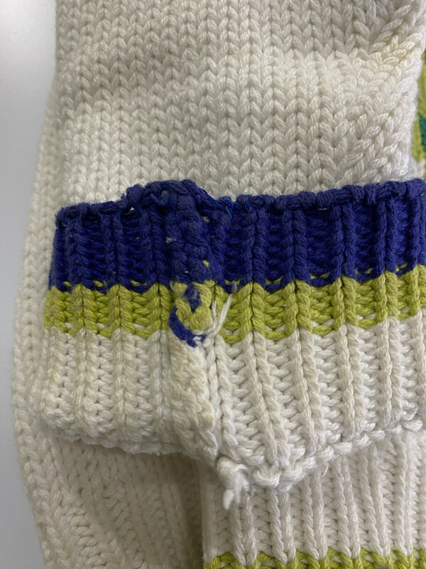【中古品】【メンズ】 NAUTICA KNIT ノーティカ インコデザインニット トップス 146-260512-yn-02-min サイズ：M カラー：ホワイト 万代Net店