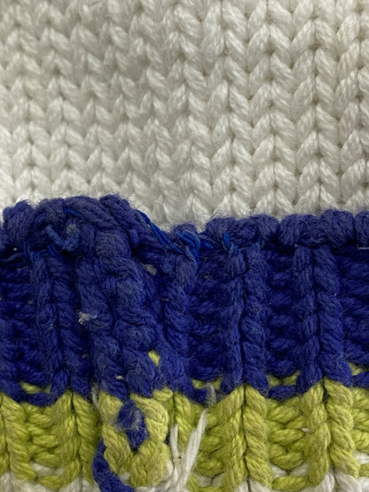【中古品】【メンズ】 NAUTICA KNIT ノーティカ インコデザインニット トップス 146-260512-yn-02-min サイズ：M カラー：ホワイト 万代Net店