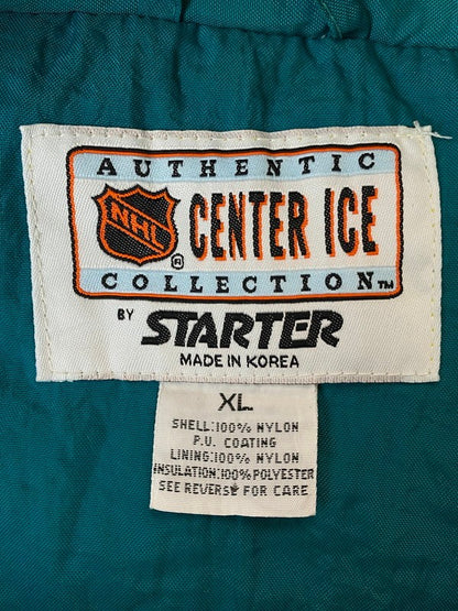 【現状渡し品】【メンズ】 STARTER MIGHTY DUCKS ANORAK PARKA スターター アノラックパーカー アウター 146-260512-yn-03-min サイズ：XL カラー：パープル/グリーン/ホワイト 万代Net店