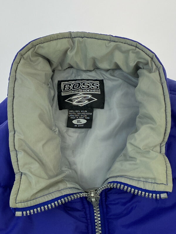 【現状渡し品】【メンズ】 BOSS PROTECH BATTING VEST VINTAGE ボス プロテック 中綿ベスト ライトアウター ヴィンテージ 146-260512-yn-04-min サイズ：XL カラー：ブルー系 万代Net店