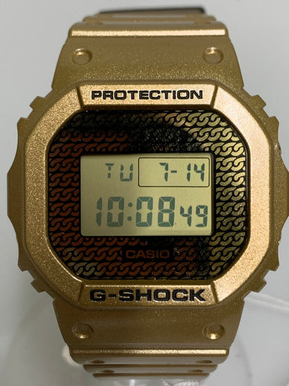 【中古美品】【メンズ/レディース】 CASIO カシオ G-SHOCK 5600 SERIES DWE-5600HG-1DR ジーショック 5600シリーズ 海外モデル クォーツ腕時計 196-260715-yn-33-min カラー：ゴールド 万代Net店