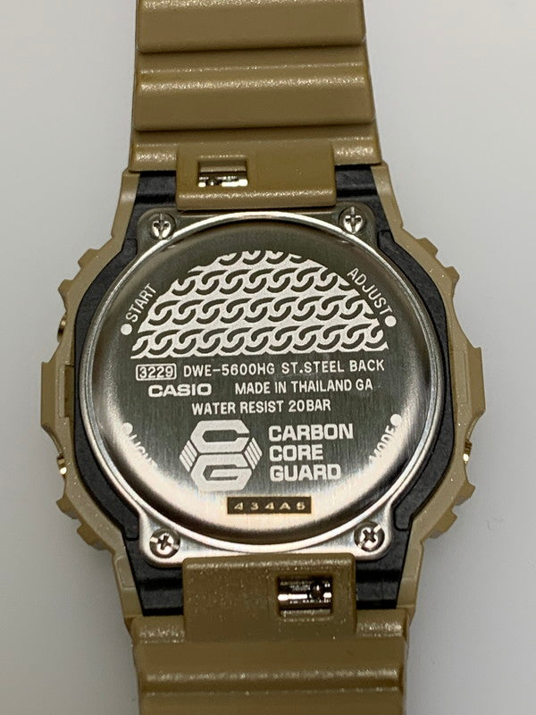 【中古美品】【メンズ/レディース】 CASIO カシオ G-SHOCK 5600 SERIES DWE-5600HG-1DR ジーショック 5600シリーズ 海外モデル クォーツ腕時計 196-260715-yn-33-min カラー：ゴールド 万代Net店