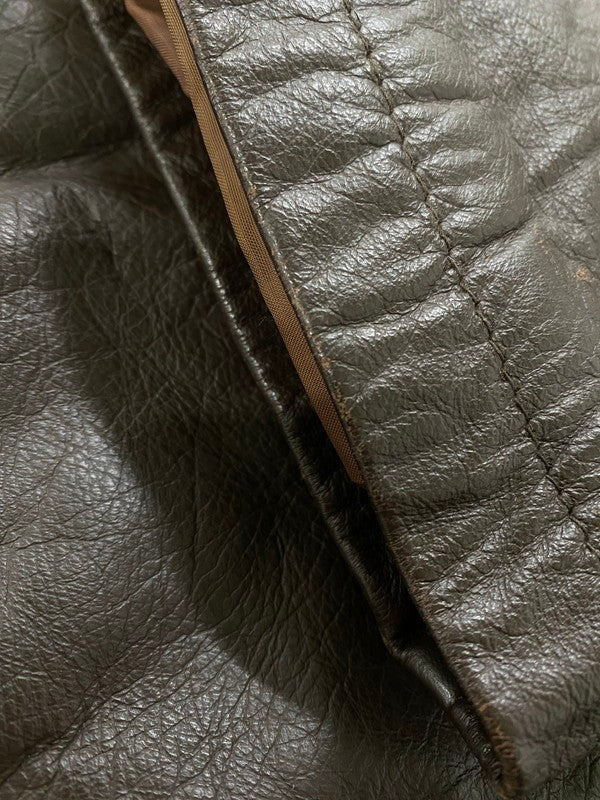 【中古品】【メンズ】 SPIEGEL シュピーゲル 韓国製 90S SINGLE LEATHER HOODED JACKET フード付き レザージャケット アウター 146-260512-yn-05-min サイズ：M カラー：ブラウン 万代Net店