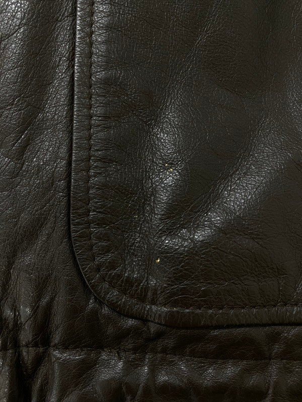 【中古品】【メンズ】 SPIEGEL シュピーゲル 韓国製 90S SINGLE LEATHER HOODED JACKET フード付き レザージャケット アウター 146-260512-yn-05-min サイズ：M カラー：ブラウン 万代Net店