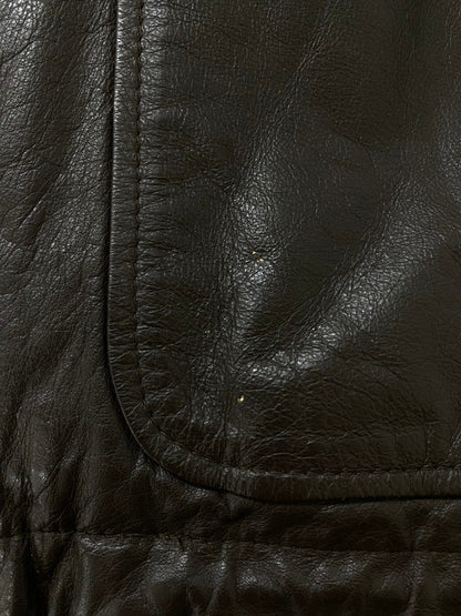 【中古品】【メンズ】 SPIEGEL シュピーゲル 韓国製 90S SINGLE LEATHER HOODED JACKET フード付き レザージャケット アウター 146-260512-yn-05-min サイズ：M カラー：ブラウン 万代Net店