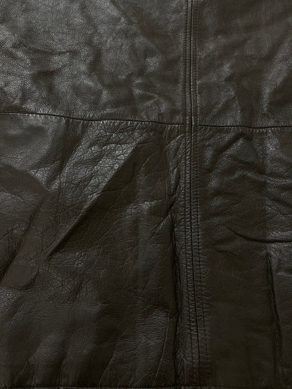 【中古品】【メンズ】 SPIEGEL シュピーゲル 韓国製 90S SINGLE LEATHER HOODED JACKET フード付き レザージャケット アウター 146-260512-yn-05-min サイズ：M カラー：ブラウン 万代Net店