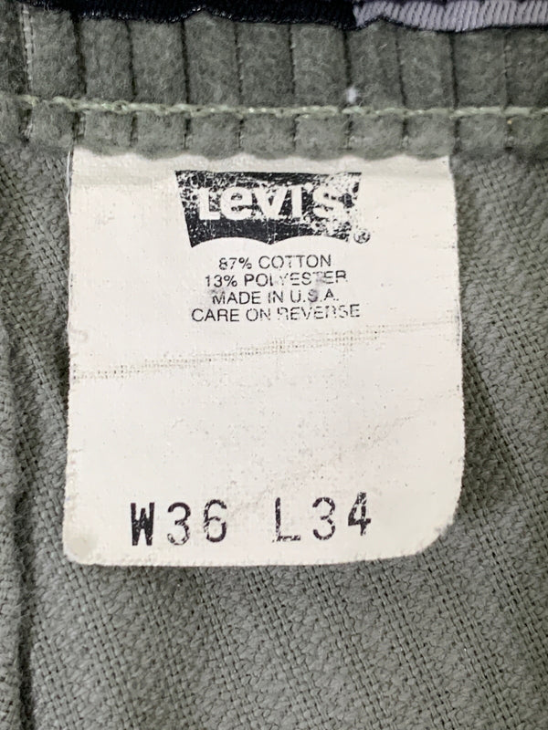 【中古品】【メンズ】 LEVI'S リーバイス 90S SILVER TAB CORDUROY BUGGY PANTS コーデュロイバギーパンツ 157-260516-zi-02-min サイズ：W36L34 カラー：グレー系 万代Net店