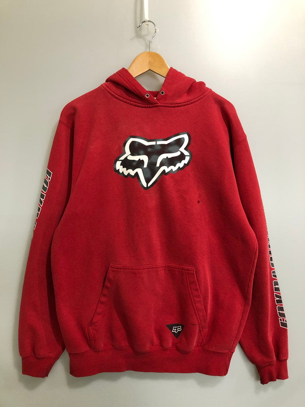 【現状渡し品】【メンズ】 FOX フォックス 00S PRINT HOODIE プルオーバーパーカー 146-260520-AS-31-min サイズ：M カラー：レッド 万代Net店