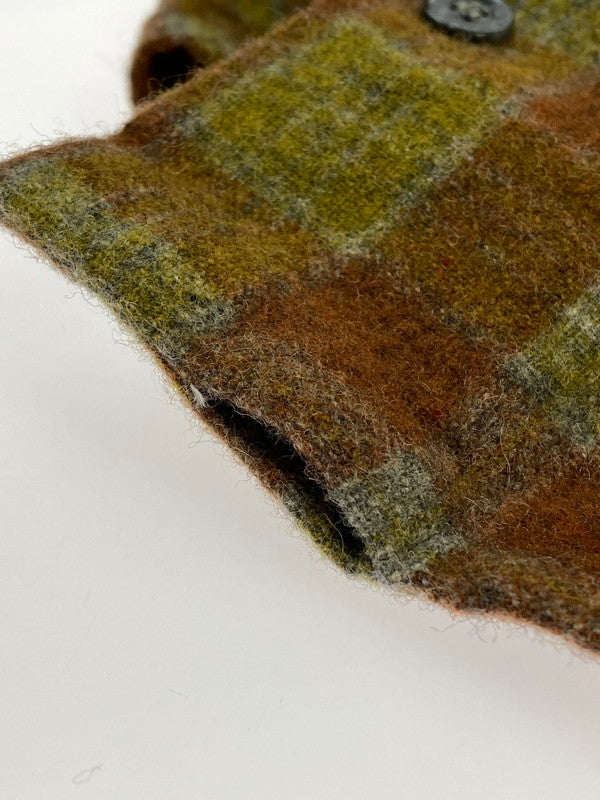 【中古品】【メンズ】 TOWNCRAFT タウンクラフト 70S WOOL CHECK SHIRT ウールチェックシャツ 長袖シャツ トップス 146-260512-yn-08-min サイズ：M カラー：オレンジ系 万代Net店