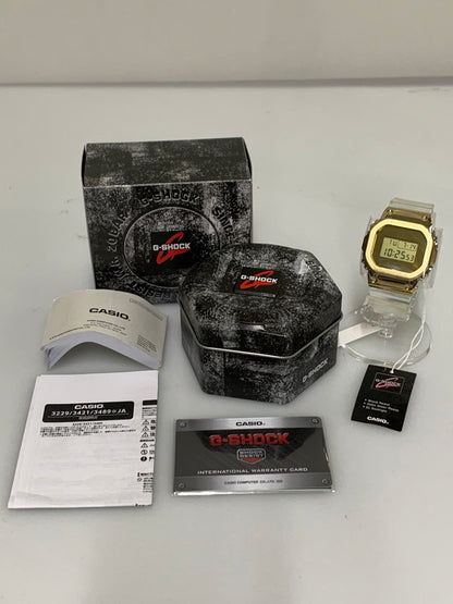 【中古美品】【メンズ/レディース】 CASIO カシオ G-SHOCK 5600 SERIES GM-5600SG-9DR ジーショック 5600シリーズ 逆輸入海外モデル スケルトン クォーツ腕時計 196-260715-yn-34-min カラー：ゴールド/クリア 万代Net店