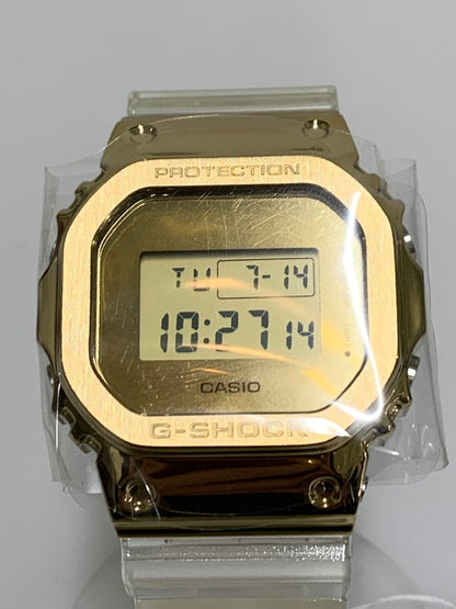 【中古美品】【メンズ/レディース】 CASIO カシオ G-SHOCK 5600 SERIES GM-5600SG-9DR ジーショック 5600シリーズ 逆輸入海外モデル スケルトン クォーツ腕時計 196-260715-yn-34-min カラー：ゴールド/クリア 万代Net店
