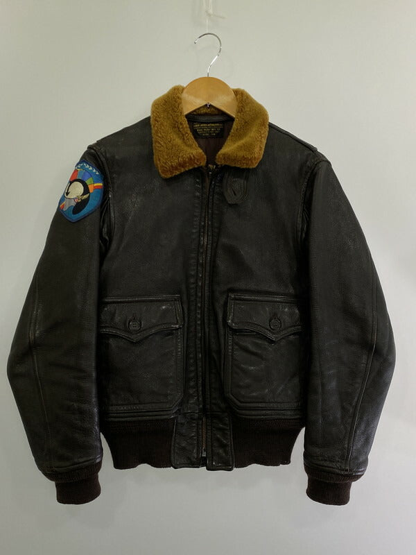 【現状渡し品】【メンズ】 The REAL McCOY'S ザ リアルマッコイズ TYPE G-1 LEATHER FLIGHT JACKET MIL-J-7823 N383-39622A レザー フライトジャケット アウター 145-260607-SH-05-hon サイズ：38 カラー：ブラウン 万代Net店