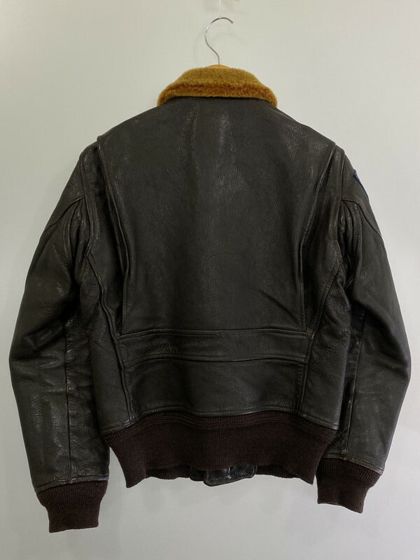 【現状渡し品】【メンズ】 The REAL McCOY'S ザ リアルマッコイズ TYPE G-1 LEATHER FLIGHT JACKET MIL-J-7823 N383-39622A レザー フライトジャケット アウター 145-260607-SH-05-hon サイズ：38 カラー：ブラウン 万代Net店