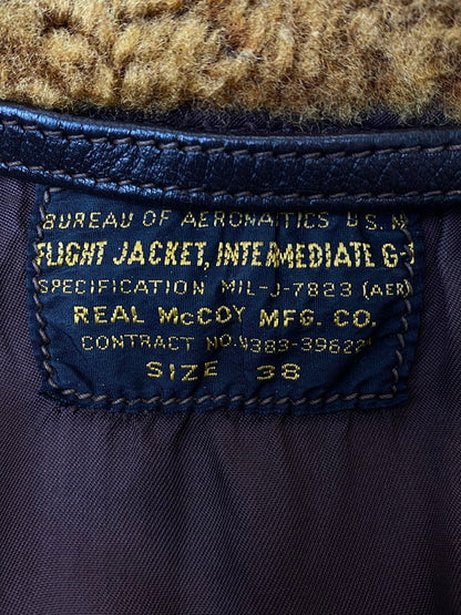 【現状渡し品】【メンズ】 The REAL McCOY'S ザ リアルマッコイズ TYPE G-1 LEATHER FLIGHT JACKET MIL-J-7823 N383-39622A レザー フライトジャケット アウター 145-260607-SH-05-hon サイズ：38 カラー：ブラウン 万代Net店