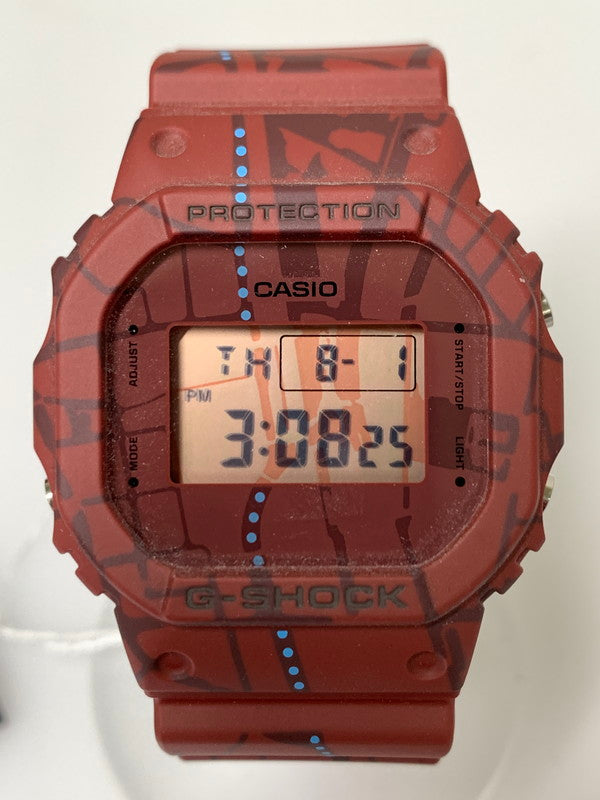 【中古美品】【メンズ/レディース】 CASIO カシオ G-SHOCK TREASURE HUNT SERIES DW-5600SBY-4DR トレジャーハント シリーズ クォーツ腕時計 196-260715-yn-40-min カラー：レッド 万代Net店