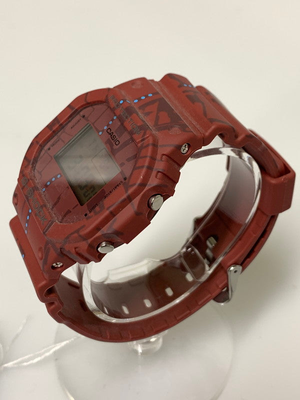 【中古美品】【メンズ/レディース】 CASIO カシオ G-SHOCK TREASURE HUNT SERIES DW-5600SBY-4DR トレジャーハント シリーズ クォーツ腕時計 196-260715-yn-40-min カラー：レッド 万代Net店