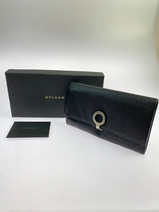 【現状渡し品】【メンズ/レディース】 BVLGARI ブルガリ LONG CRIP WALLET ロング クリップ ウォレット 長財布 181-260713-KS-11-min カラー：ブラック 万代Net店