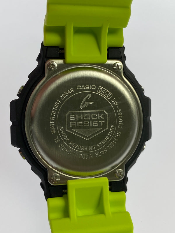 【中古美品】【メンズ】 CASIO カシオ G-SHOCK TIME DISTORTION MODEL DW-5900TD-9DR ジーショック デジタル クォーツ腕時計 海外モデル 196-260519-yn-15-min カラー：ブラック/蛍光イエロー/ネイビー 万代Net店