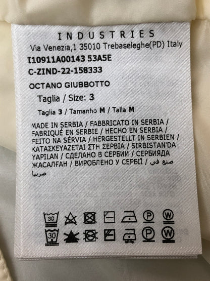 【中古品】【メンズ】 MONCLER モンクレール 23SS OCTANO LOGO APPLIQUED HO I10911A00143 53A5E オクタン ロゴ アップリケ フーデッド シェル ジャケット メンズ ライトアウター 141-260515-em-28-min サイズ：3 カラー：アイボリー 万代Net店