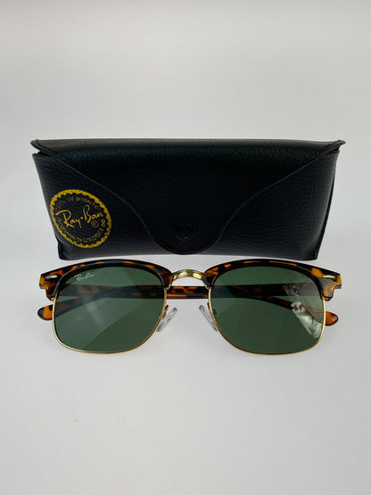 【中古品】【メンズ/レディース】 RAY-BAN レイバン CLUBMASTER CLASSIC RB3016 クラブマスター クラシック サングラス 52□21-140 203-260521-em-06-min カラー：ハバナ/グリーンクラシック 万代Net店