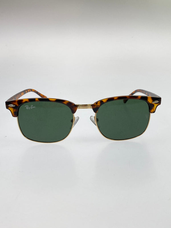 【中古品】【メンズ/レディース】 RAY-BAN レイバン CLUBMASTER CLASSIC RB3016 クラブマスター クラシック サングラス 52□21-140 203-260521-em-06-min カラー：ハバナ/グリーンクラシック 万代Net店