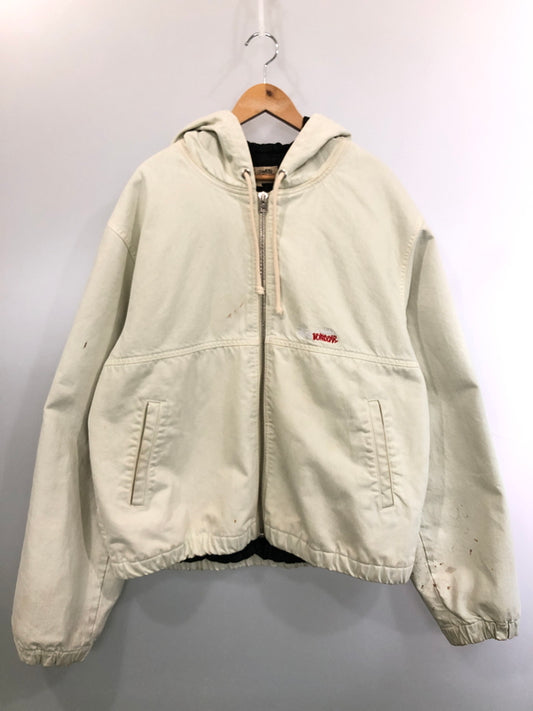 【中古品】【メンズ】 STUSSY ステューシー 00S CANVAS WORK JACKET 00年代 キャンバス ワーク ジャケット メンズ アウター コットンキャンバス 142-260515-em-29-min サイズ：XL カラー：ホワイト 万代Net店
