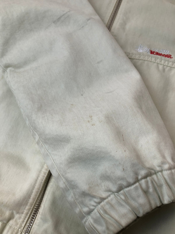 【中古品】【メンズ】 STUSSY ステューシー 00S CANVAS WORK JACKET 00年代 キャンバス ワーク ジャケット メンズ アウター コットンキャンバス 142-260515-em-29-min サイズ：XL カラー：ホワイト 万代Net店
