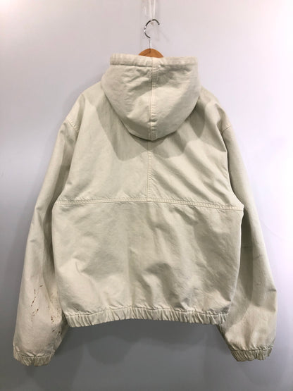 【中古品】【メンズ】 STUSSY ステューシー 00S CANVAS WORK JACKET 00年代 キャンバス ワーク ジャケット メンズ アウター コットンキャンバス 142-260515-em-29-min サイズ：XL カラー：ホワイト 万代Net店