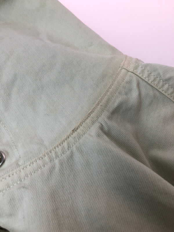 【中古品】【メンズ】 STUSSY ステューシー 00S CANVAS WORK JACKET 00年代 キャンバス ワーク ジャケット メンズ アウター コットンキャンバス 142-260515-em-29-min サイズ：XL カラー：ホワイト 万代Net店