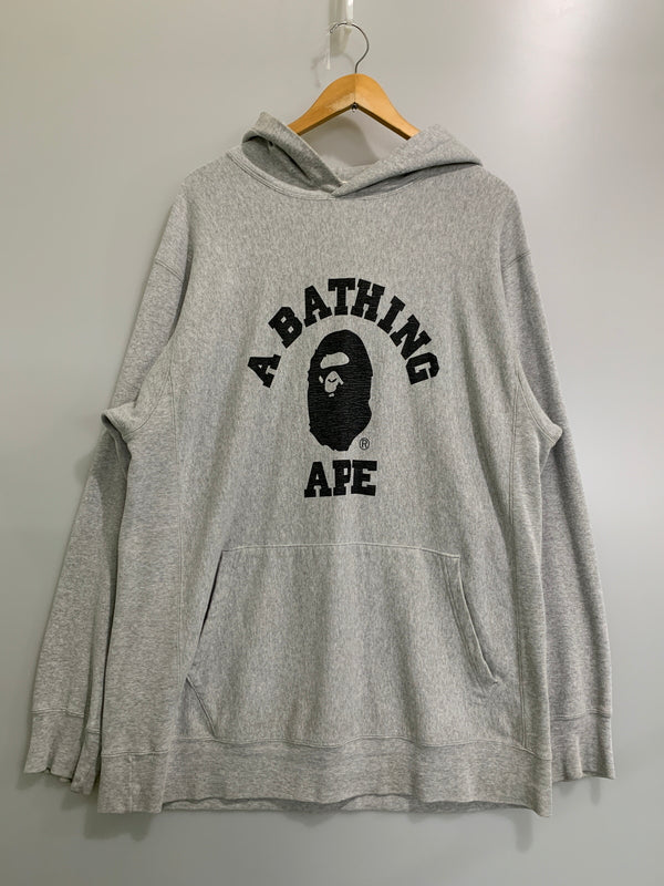 【中古品】【メンズ】 A BATHING APE アベイシングエイプ 初期PULLOVER HOODIE プルオーバーフーディ メンズ トップス パーカー 142-260515-em-15-min サイズ：XL カラー：グレー 万代Net店