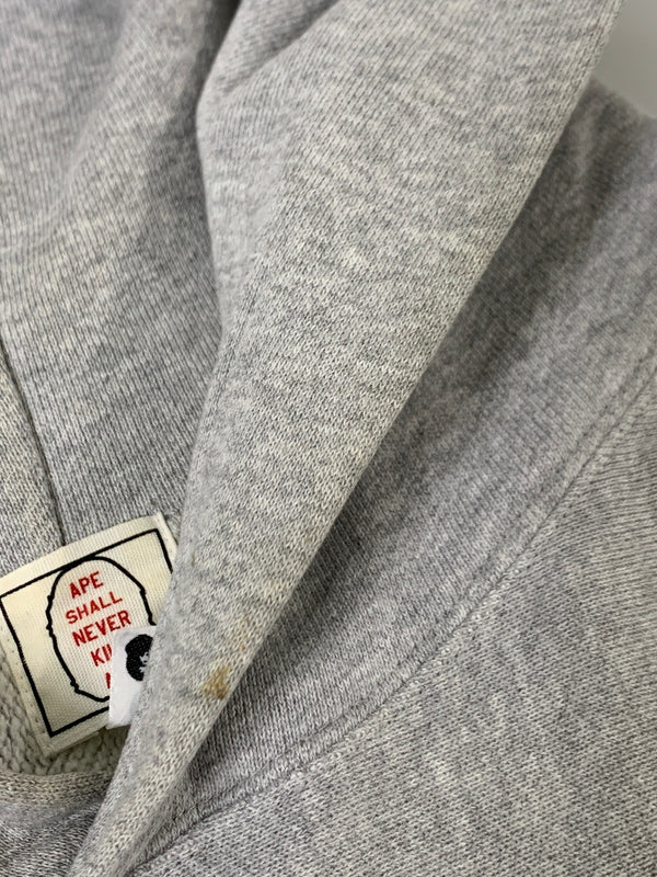 【中古品】【メンズ】 A BATHING APE アベイシングエイプ 初期PULLOVER HOODIE プルオーバーフーディ メンズ トップス パーカー 142-260515-em-15-min サイズ：XL カラー：グレー 万代Net店