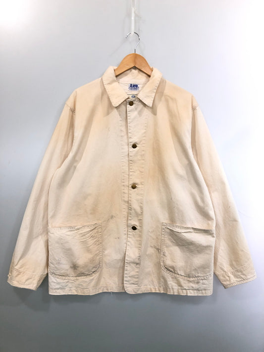 【現状渡し品】【メンズ】 LEE リー LOCO JACKET LM7320 ヴィンテージ ロコ ジャケット メンズ アウター デニムジャケット Gジャン 147-260515-em-33-min サイズ：XL カラー：アイボリー 万代Net店