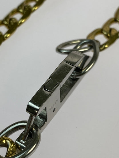 【中古品】【メンズ/レディース】 DIESEL ディーゼル STEEL CHAIN BRACELET スチール チェーン ブレスレット アクセサリー 193-260521-em-02-min カラー：ゴールド 万代Net店